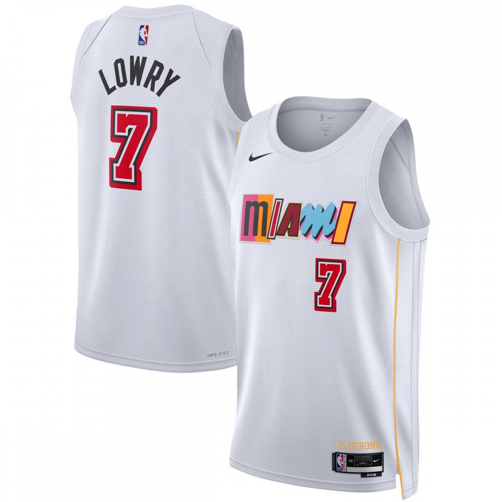 Kyle Lowry Miami Heat Unisex 2022/23 Swingman Jersey - City Edition - White-Pro Kit Vault | Brand New 26/27 Sports Jerseys
